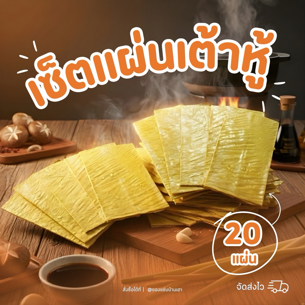 แผ่นฟองเต้าหู้20แผ่นใหญ่บิ๊กบึ้ม