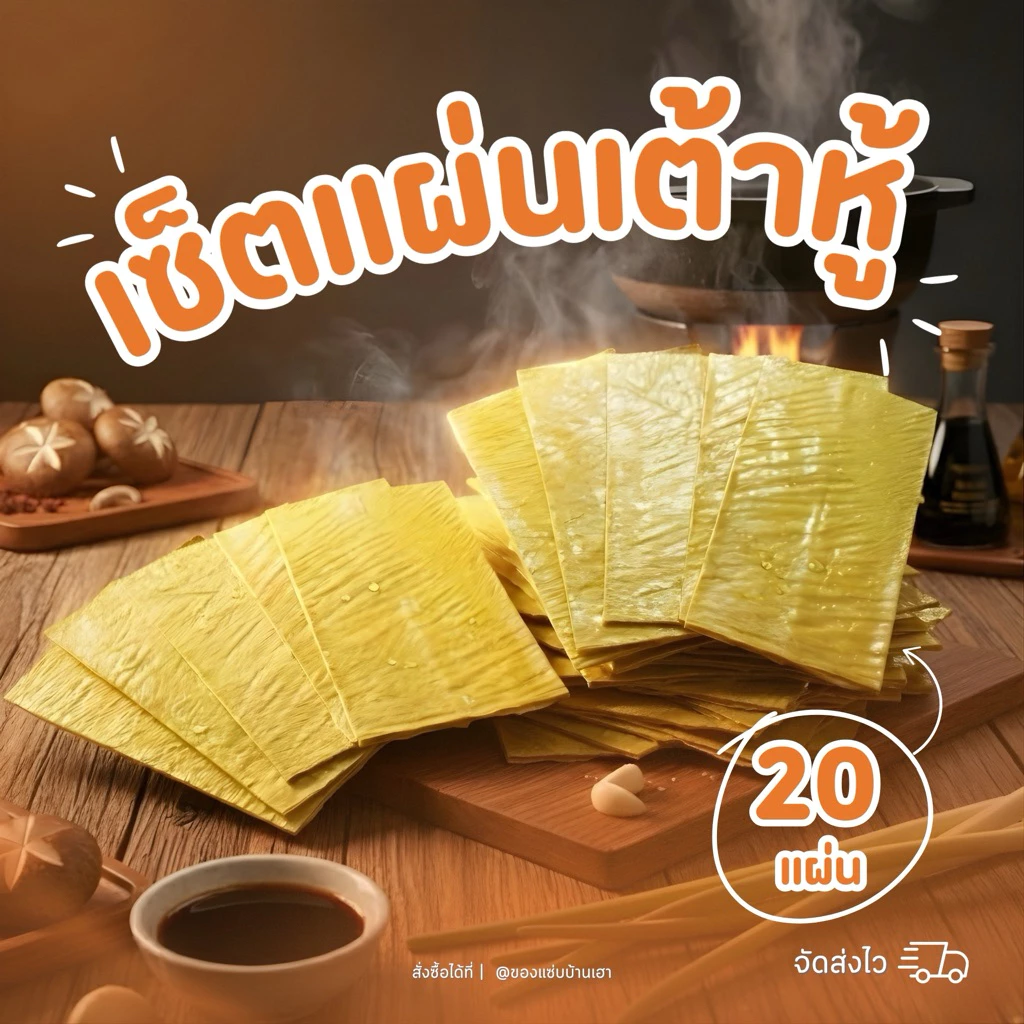 แผ่นฟองเต้าหู้20แผ่นใหญ่บิ๊กบึ้ม