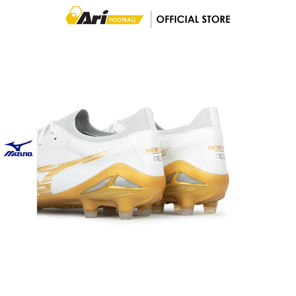 MIZUNO MORELIA NEO IV BETA ELITE FG - WHITE/MP GOLD (P1GA264250) รองเท้าฟุตบอล มิซูโน่ NEO IV BETA ELITE สีขาวทอง - รูปที่ 3