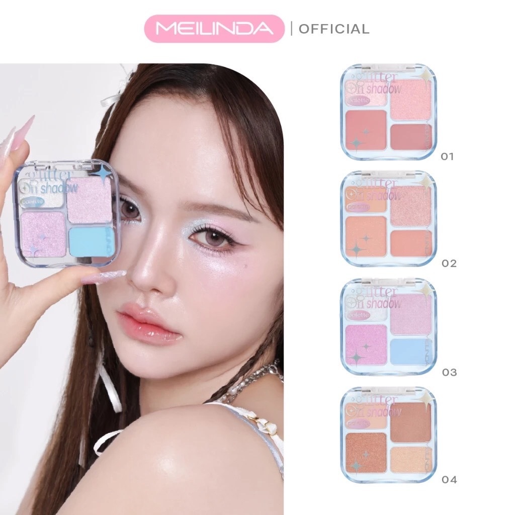 พาเลทอายแชโดว์เมลินดา MEILINDA Glitter On Shadow Palette MC3138