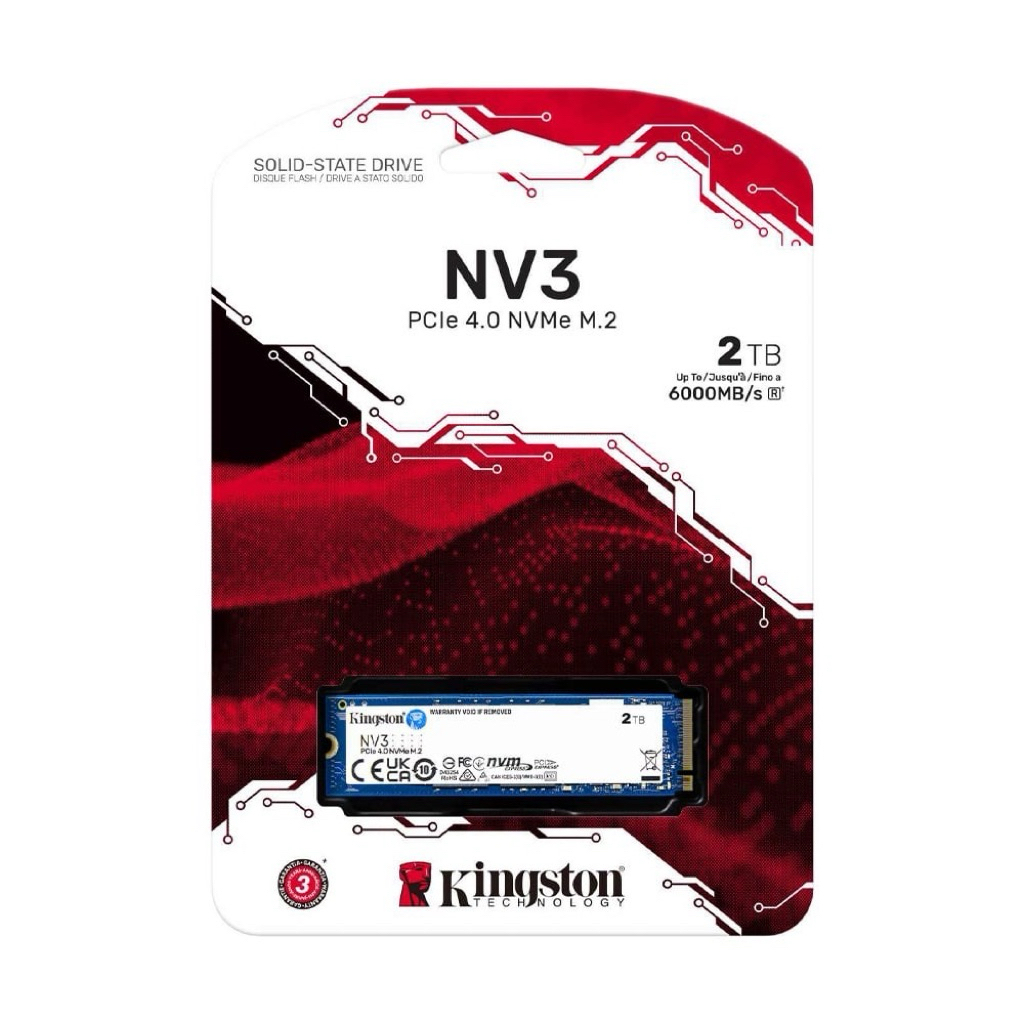 SSD M.2 2 TB PCIe 4.0 KINGSTON NV3 (SNV3S/2000G) NVMe M.2 2280