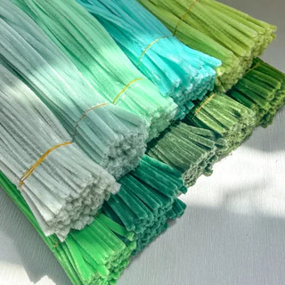 （100pcs ） ลวดกํามะหยี่ DIYสร้างสรรค์งานประดิษฐ์ต่างๆ สําหรับงานฝีมือ สีสันสดใส