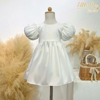 ⭐️Littlestar👧🏻 เดรสเด็ก เดรสคริสต์มาส สีแดง มินิเดรสแขนตุ๊กตา ผ้าzara GNP0664