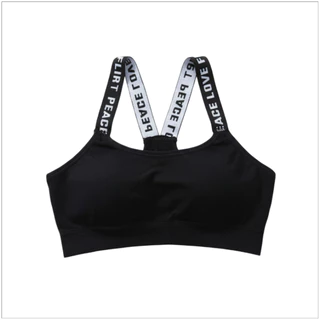 พร้อมส่งจากไทย💥Sanay Bra💥 (N029) สปอร์ตบราสายลายตัวอักษร สายไขว้หลังเก๋ๆ