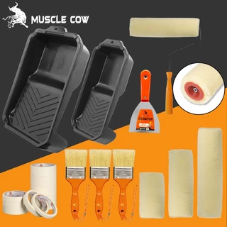 MUSCLE COW แปรงทาสีทุกชนิดของอุปกรณ์ DIY แปรงทาสีลูกกลิ้งแปรงสแตนเลสมีดโกนความงามเทปแปรงผม
