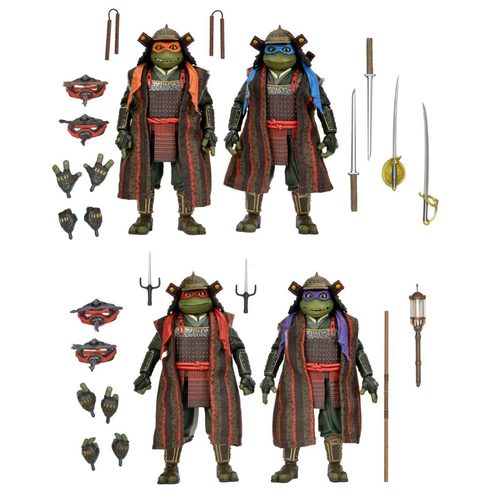 Neca 7" Scale : Samurai 2 Pack - Leonardo & Michelangelo / Donatello & Raphael