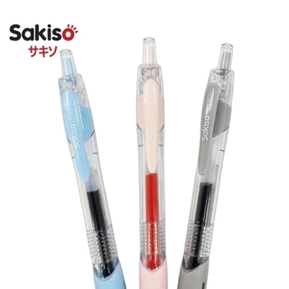 Sakiso ปากกาเจล รุ่น JGP010 ขนาด 0.38 มม. หมึกน้ำเงิน, แดง และดำ เขียนลื่น หมึกแห้งไว (ราคาต่อ 1 ด้าม)