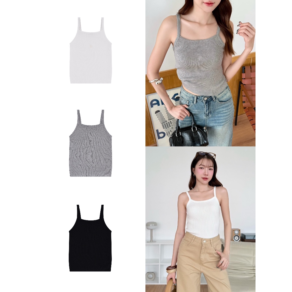 Sumwear.bkk - Grace top เสื้อสายเดี่ยวไหมพรม