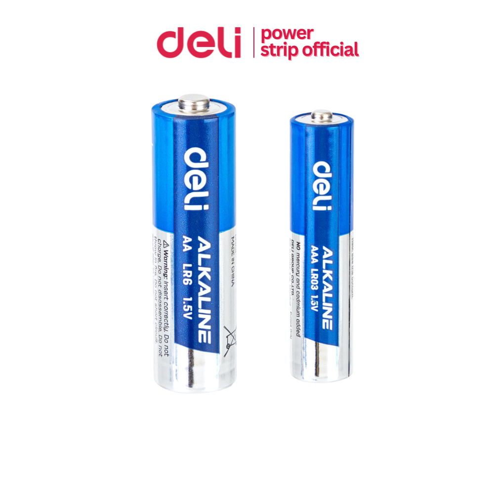 Deli ถ่านอัลคาไลน์ ถ่าน 1.5V ใหม่ ของแท้ ถ่านรีโมท AA / AAA Alkaline Battery