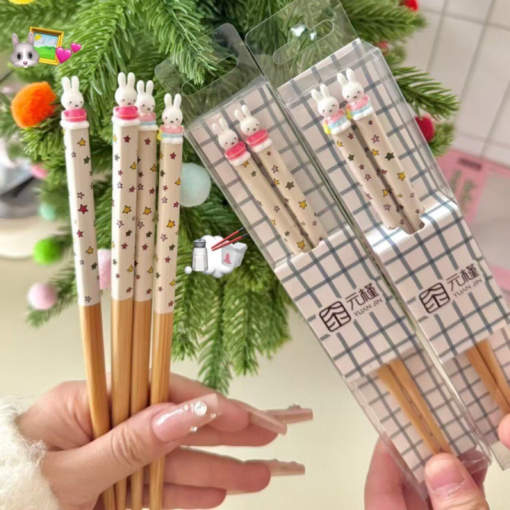(พรีนะคะ👀) HEYHOMI—ตะเกียบ Chopsticks ตรีม: มิฟฟี่ Miffy “ลายน่ารักมากกกก สีสันสดใสค่ะ มีให้เลือก 2โทนสีค่ะ”