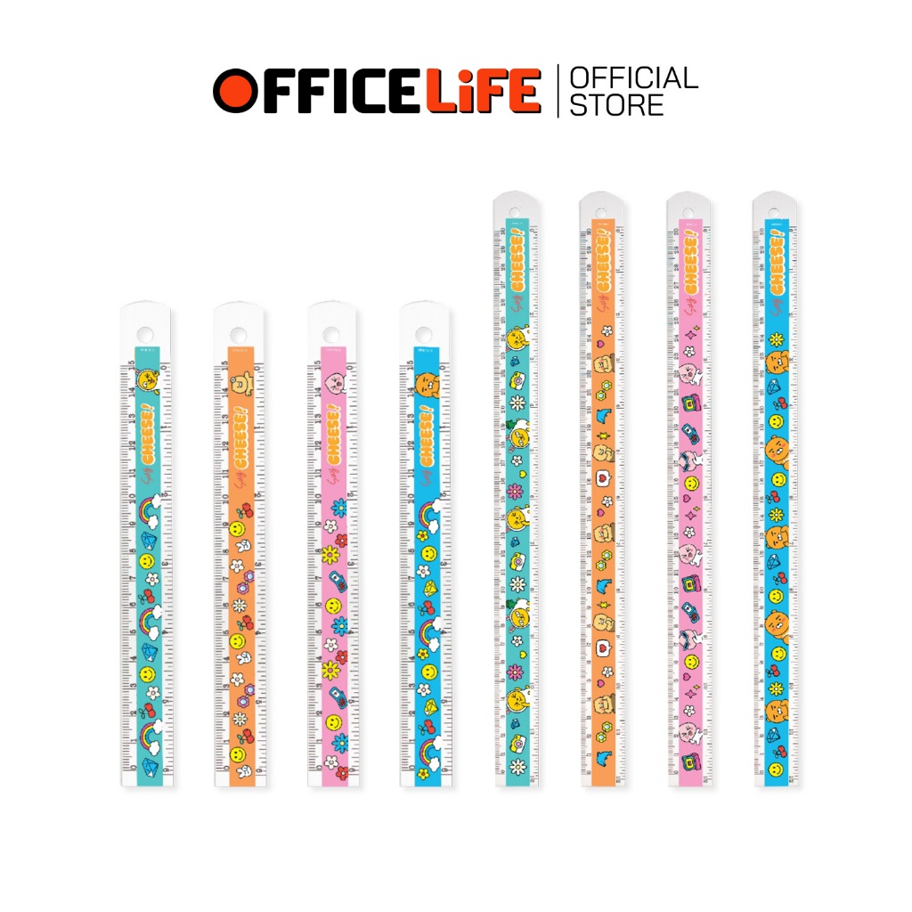 Kakao Friends (คาเคาเฟรนด์) ไม้บรรทัด ไม้บรรทัดเหล็ก อะลูมิเนียม มีขนาด 15 ซม. / 30 ซม. ( 1 ชิ้น / ค