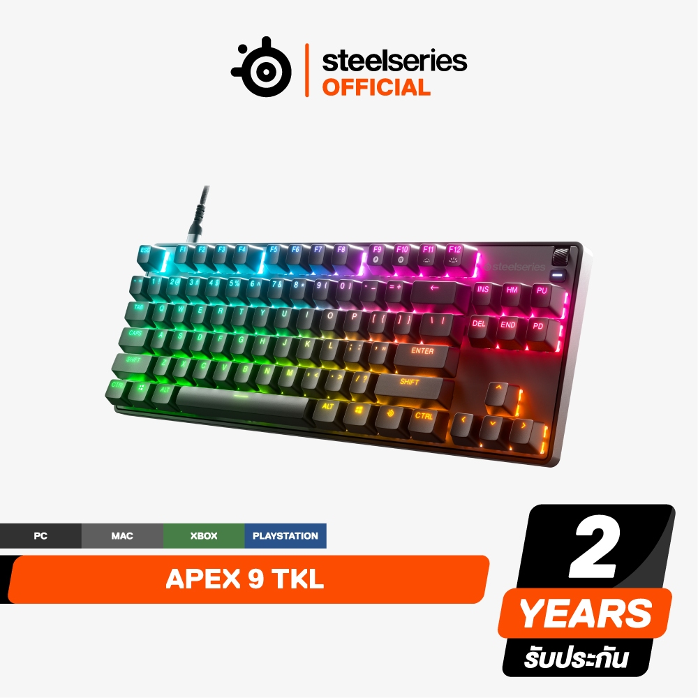SteelSeries Apex 9 TKL Mechanical Gaming Keyboard – Optical Switches – 2-Point Actuation – Rapid Tap