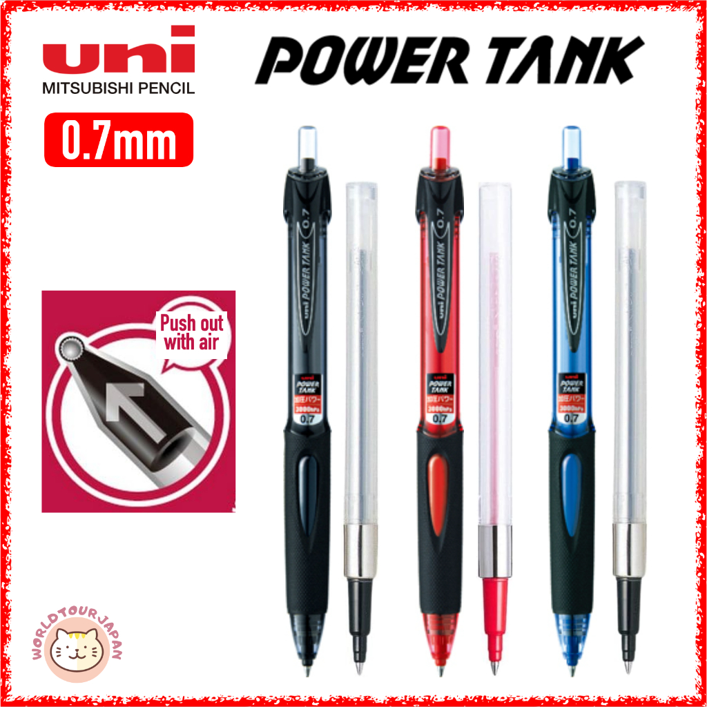 MITSUBISHI / POWER TANK / 0.7mm Line Weight / Original Permanent Ink Ballpoint Pen and Refills [ DIRECT FROM JAPAN ]