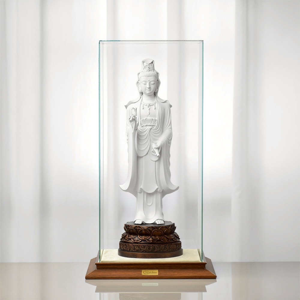 เจ้าแม่กวนอิม ปางประทานพร สีขาว เสริมดวงด้านเมตตามหานิยม โชคลาภ การเงินรุ่งเรือง ของขวัญมงคล