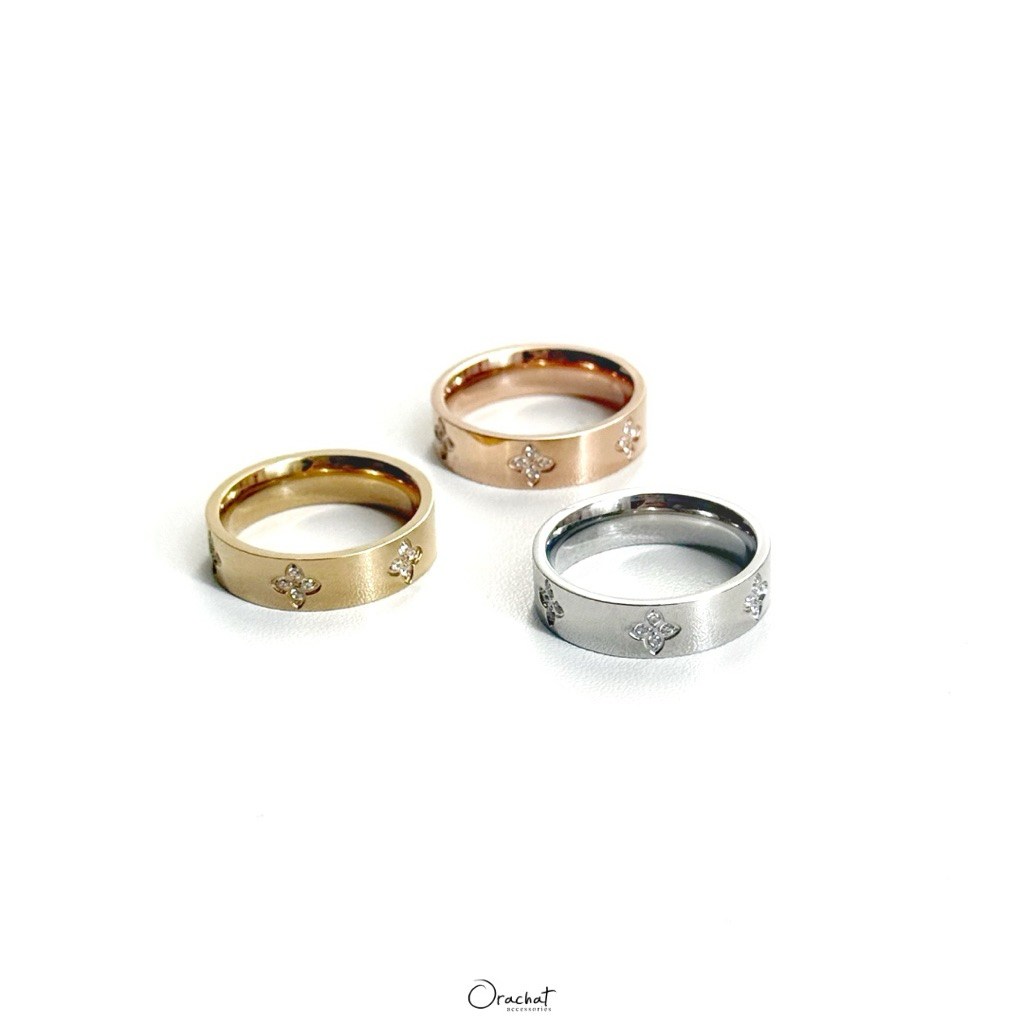 Orachat | Grand Ixora 14k ring. (แหวนตัวเรือนสแตนเลส) – โปรปัง