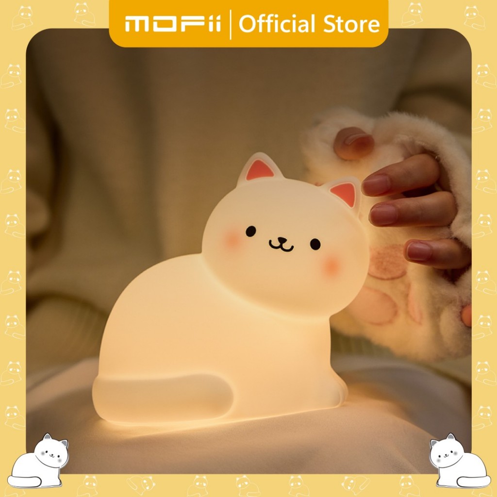 [ของแท้ รับประกันศูนย์ไทย]MOFii โคมไฟน่ารัก MIAO แมวน้อยเหมียวๆ ปรับไฟหลายสี ปรับระดับแสงตั้งเวลาได้