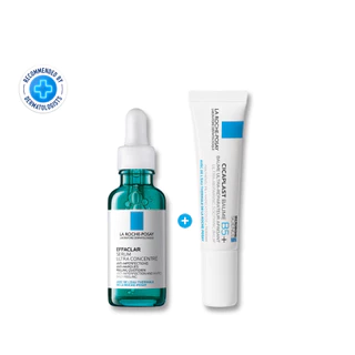 [เซตบำรุงผิวเป็นสิว] ลา โรช-โพเซย์ La Roche-Posay EFFACLAR SERUM 30ml. + CICAPLAST BAUME B5+ 15ml.