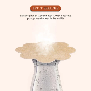 100 ชิ้นสติกเกอร์หัวนมทิ้งที่มองไม่เห็นสติกเกอร์หน้าอกไม่ทอ Bra Breast Patch Bra - less Pasties Pad ฝาครอบหัวนมสติกเกอร์