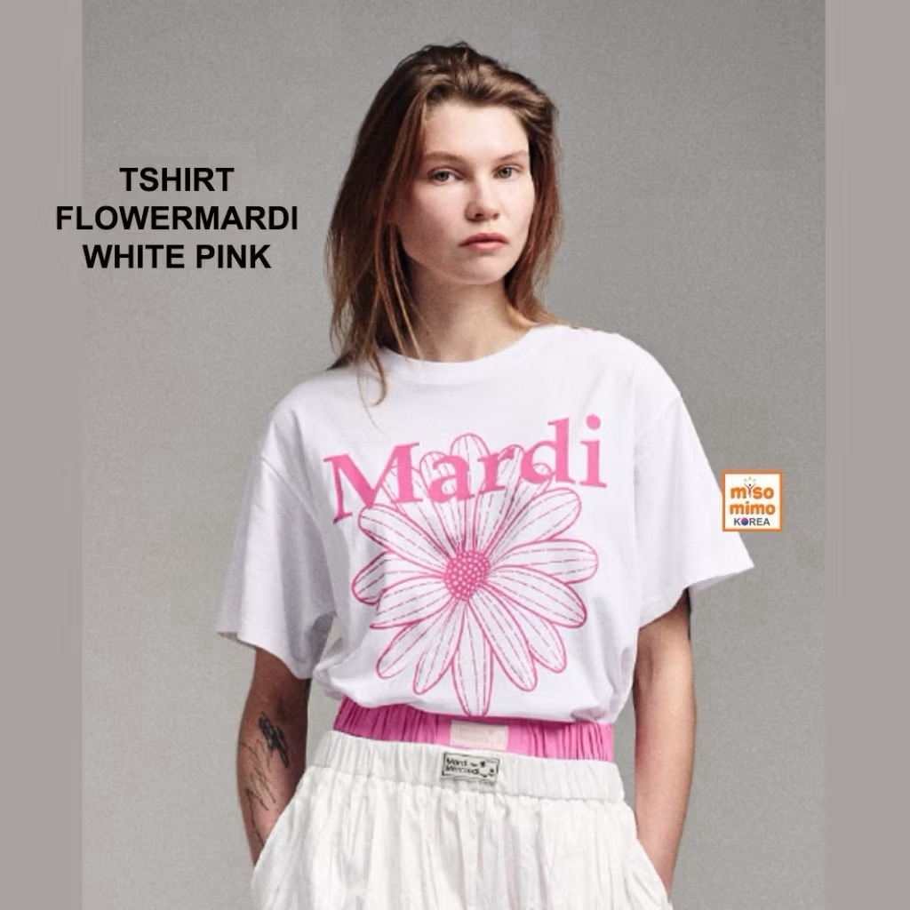 พร้อมส่งเสื้อยืด Mardi Mercredi 🌸 TSHIRT FLOWERMARD Free size รอบอก42” (มือสอง)