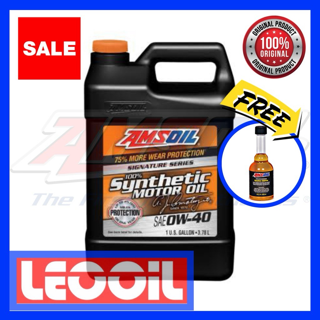 Amsoil Signature Series SAE 0w-40 น้ำมันเครื่องสังเคราะห์แท้ 100% เกรดไฮเอนด์ ค่าความหนืด 0w 40 (0w4