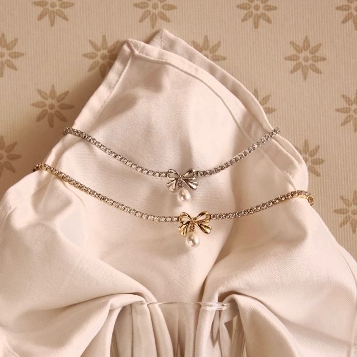 YVIS Wedding Tennis Brass Necklace - YVIS X Proud O Wedding