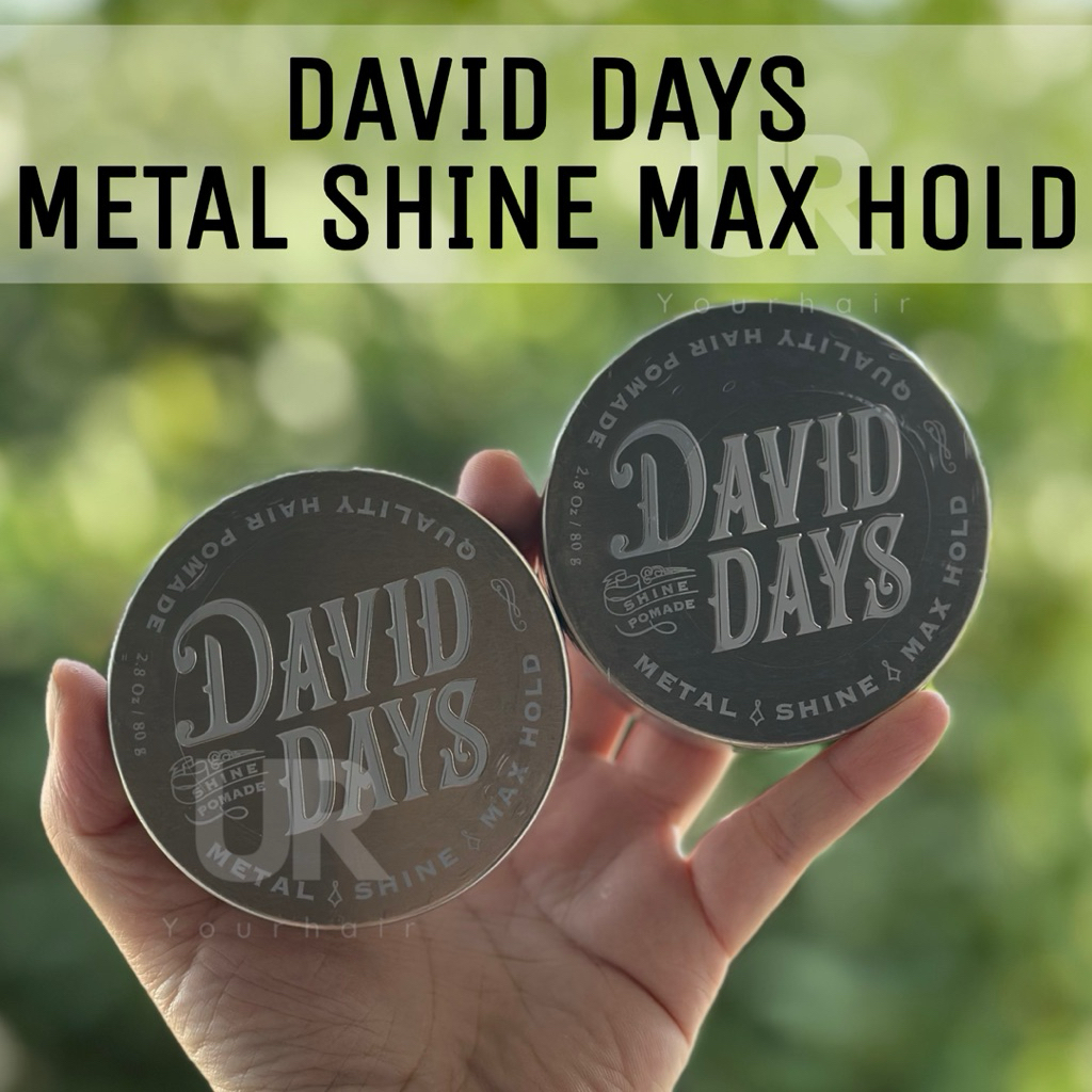 (พร้อมส่ง/ของแท้มีเลขจดแจ้ง) DAVID DAYS METAL SHINE MAX HOLD POMADE สูตรเงา ล็อคทรงได้ยาวนาน เหมาะสำหรับผมยาวปานกลาง