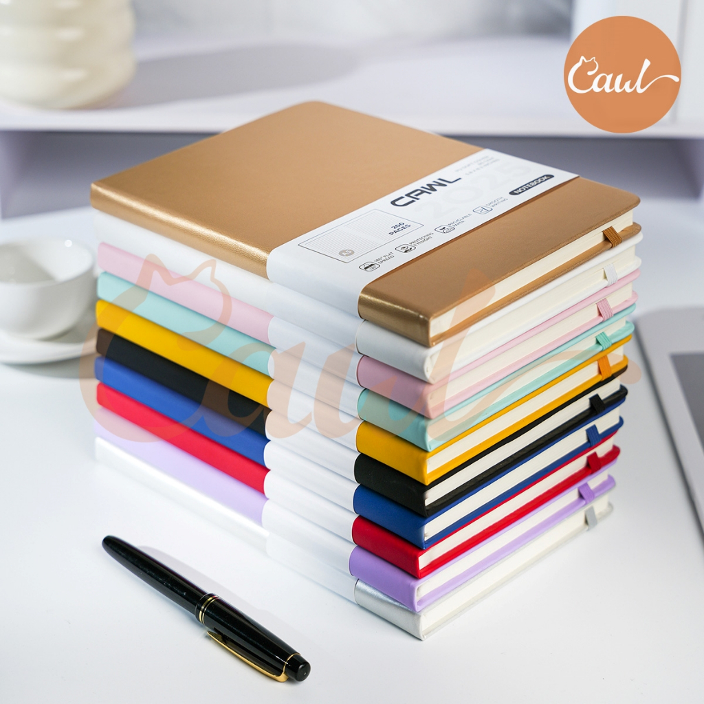CAWL สมุด A5 Notebook สมุดเส้นบรรทัด หลายสี เหมาะสำหรับนักศึกษาและสำนักงาน 100 แผ่น / 200 หน้า