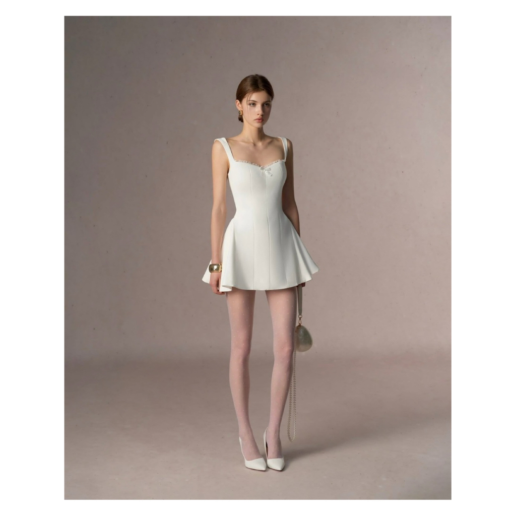 WHITE ALICIA DRESS จากแบรนด์ REDBEAN พร้อมส่งจากไทย