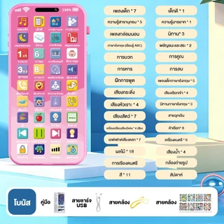 พร้อมส่ง baby toys โทรศัพท์ของเล่น ของเล่นเด็ก มีเสียงไฟ โปรเจคเตอร์การ์ตูน 36 ปุ่ม ดนตรีนิทาน