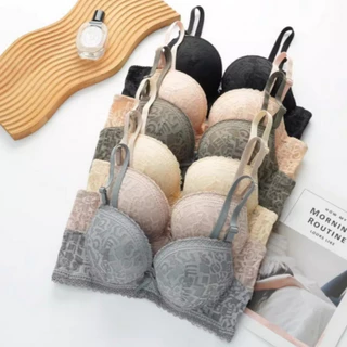 Cherry👙นุ่มสุดๆ ยาว 5ซม.! บรา ดันทรง ชุดชั้นในลูกไม้ทรงถ้วยผ้าฝ้ายหนาช่วยให้หน้าอกเล็กดูใหญ่ขึ้น