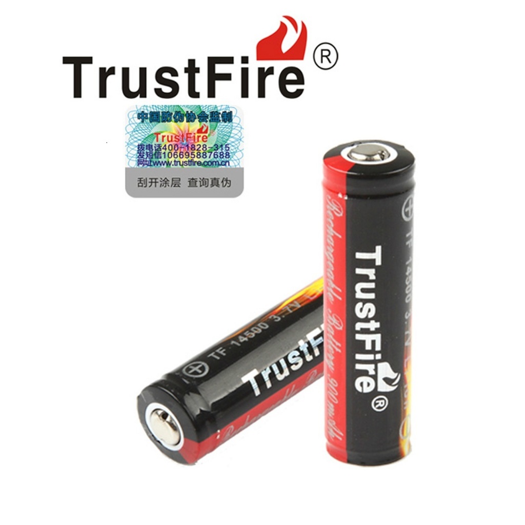 ถ่านชาร์จ TrustFire 14500   900mAh / 10440  600mAh  3.7V Li-ion Lithium