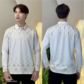 MAWIN เสื้อโปโล-แขนยาว ลายไทยกัญญารัก ใส่ได้ทั้งผู้ชายและผู้หญิง