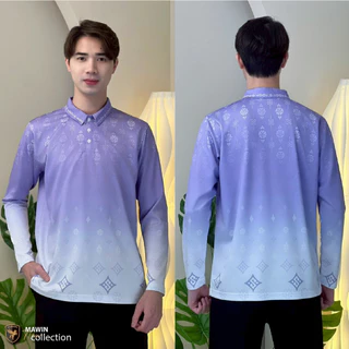 MAWIN เสื้อโปโล-แขนยาว ลายไทยกัญญารัก ใส่ได้ทั้งผู้ชายและผู้หญิง