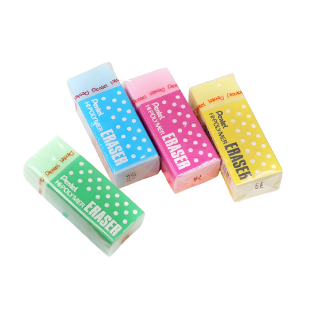 ยางลบ เพนเทล ลายจุด คละสี รุ่น Hi-Polymer (Pentel) ราคา ถูกที่สุด ดีลบีเคเค แกลเลอรีภาพที่ 3