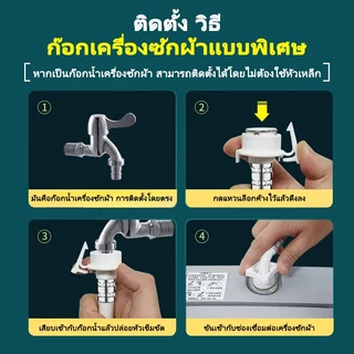 สายต่อน้ำดีเข้าเครื่องซักผ้า ป้องกันรั่วซึม ใช้ได้กับทุกยี่ห้อ พร้อมข้อต่อหัวก๊อกน้ำ ยาว 1M-5M