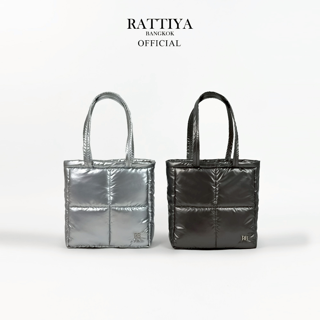 [RATTIYA BANGKOK] Quadra Tote Bag rPET / 2 colors กระเป๋านุ่มนิ่มผ้าRecycled น้ำหนักเบาพิเศษ สะพายไห