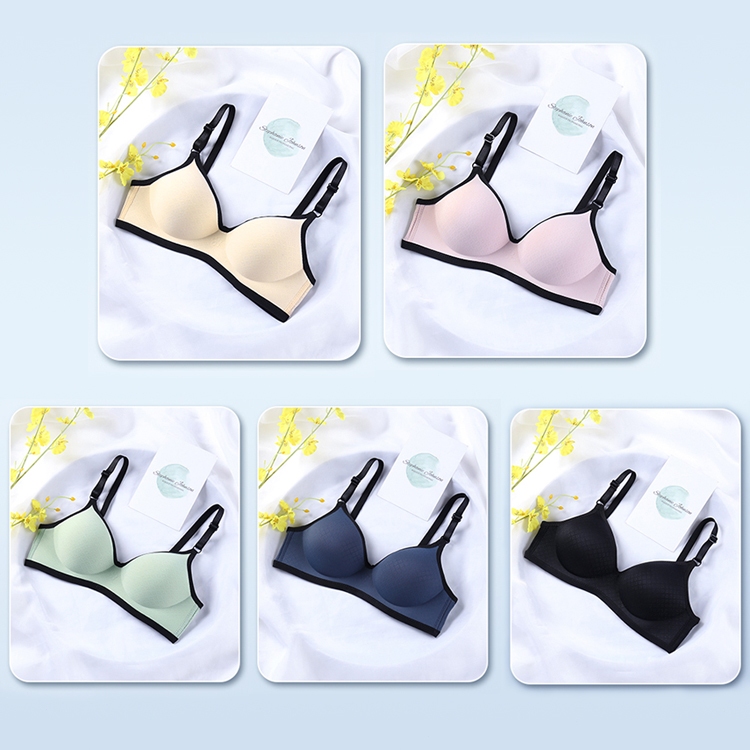 บราไร้โครง สวมสบาย ไร้การกดทับ เสื้อใน ดันทรง มีฟองน้ำในตัว สีพลาสเทลน่ารักๆ NY115 - รูปที่ 5