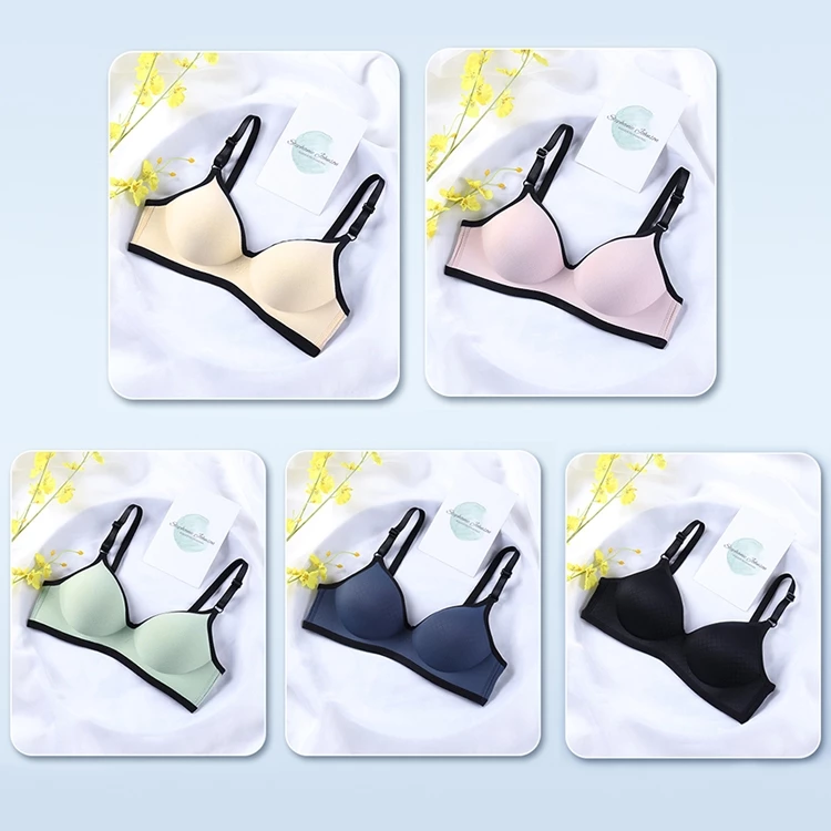 บราไร้โครง สวมสบาย ไร้การกดทับ เสื้อใน ดันทรง มีฟองน้ำในตัว สีพลาสเทลน่ารักๆ NY115