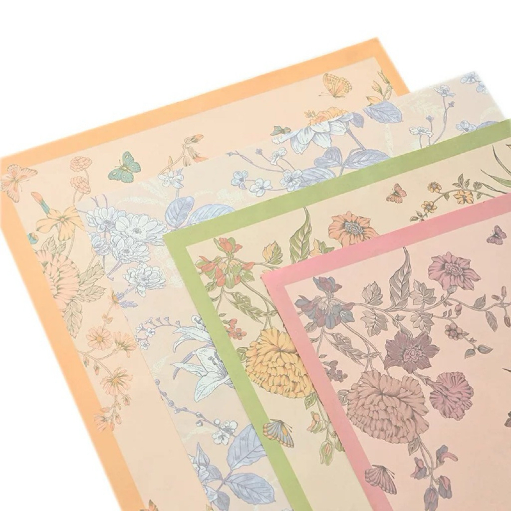 🇹🇭✨ ส่งด่วน กระดาษห่อช่อดอกไม้เกาหลีกันน้ำ Soft Vintage Mood Paper 🌷🤍 กระดาษห่อช่อดอกไม้ กระดาษช่อดอกไม้