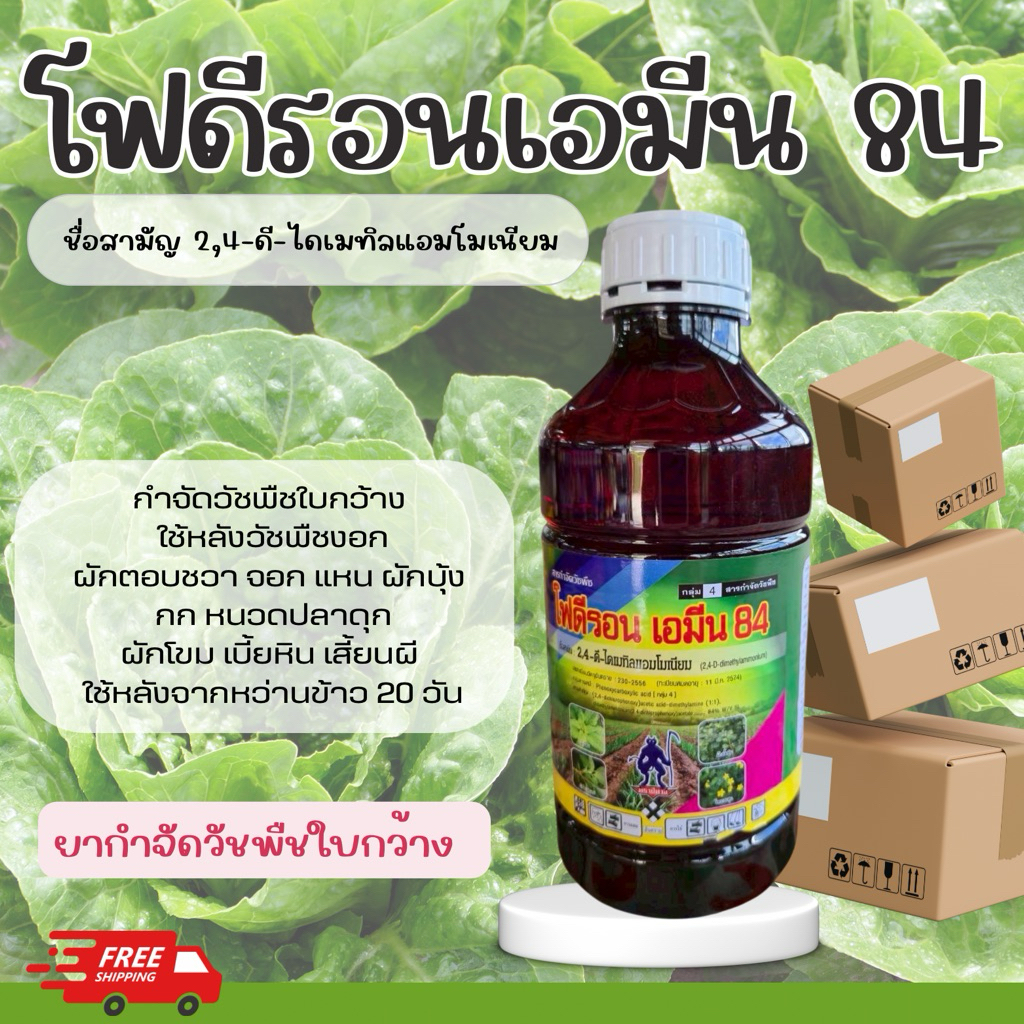 (รักษ์เกษตร) 🌱โฟดีรอน 🌱( 1 ลิตร ) 2,4-ดี-ไดเมทิลแอมโมเนียม