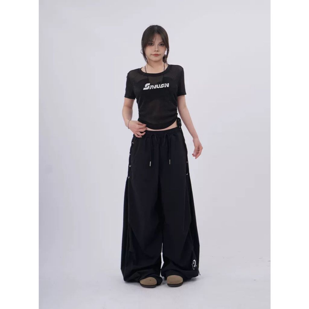 [Deformable dance wide-leg pants]กางเกงขากว้างสไตล์แจ๊สแดนซ์สำหรับผู้หญิงสไตล์ย้อนยุคสไตล์อเมริกัน - รูปที่ 6