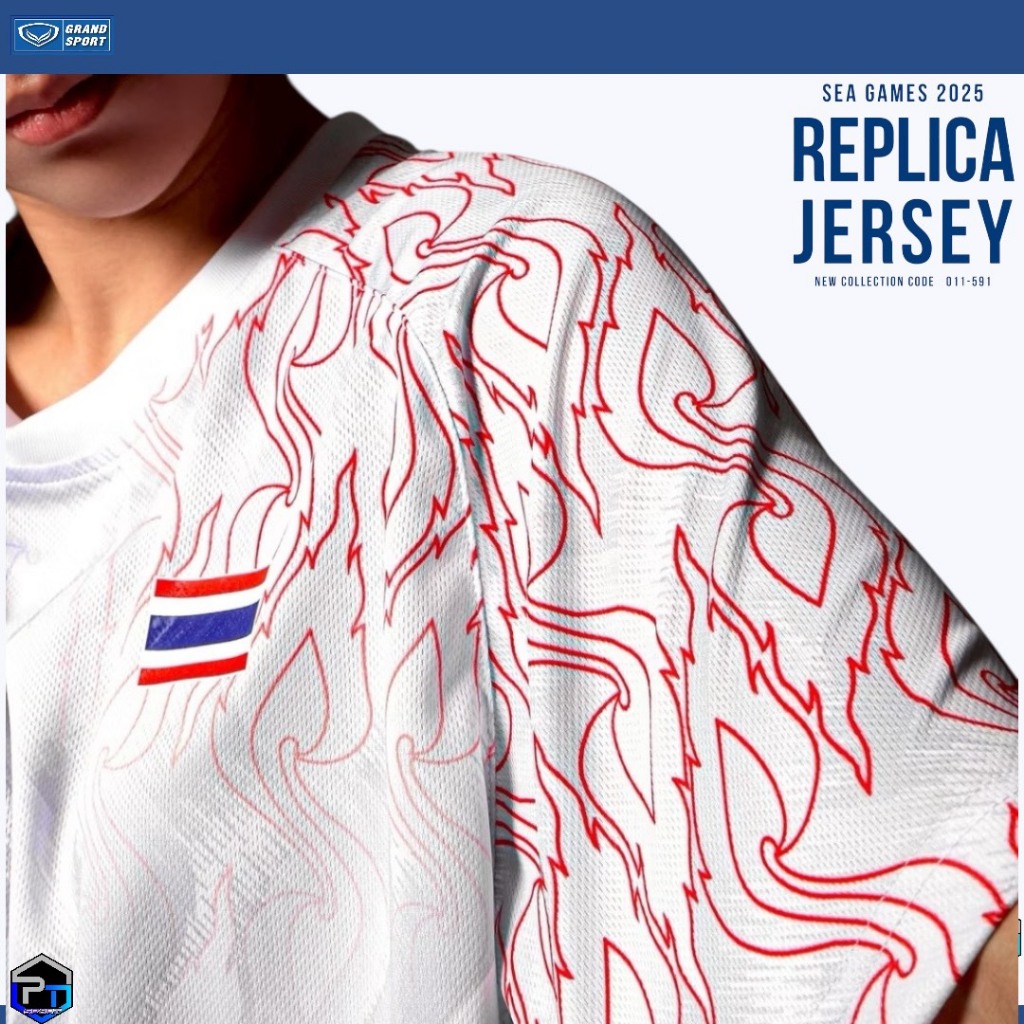 เสื้อกีฬาซีเกมส์คอกลม 2025 Grand Sport sea games 2025 รหัส 011591 ราคา ถูกที่สุด ดีลบีเคเค แกลเลอรีภาพที่ 6