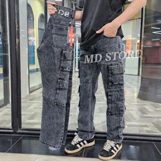 CP8​ กางเกงยีน​ส์คาโก้กระบอกเล็ก8กระเป๋า(กระเป๋ากล่อง)​