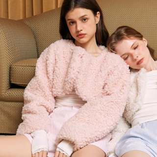 (PAPERS) Teddy Bear Crop Jacket