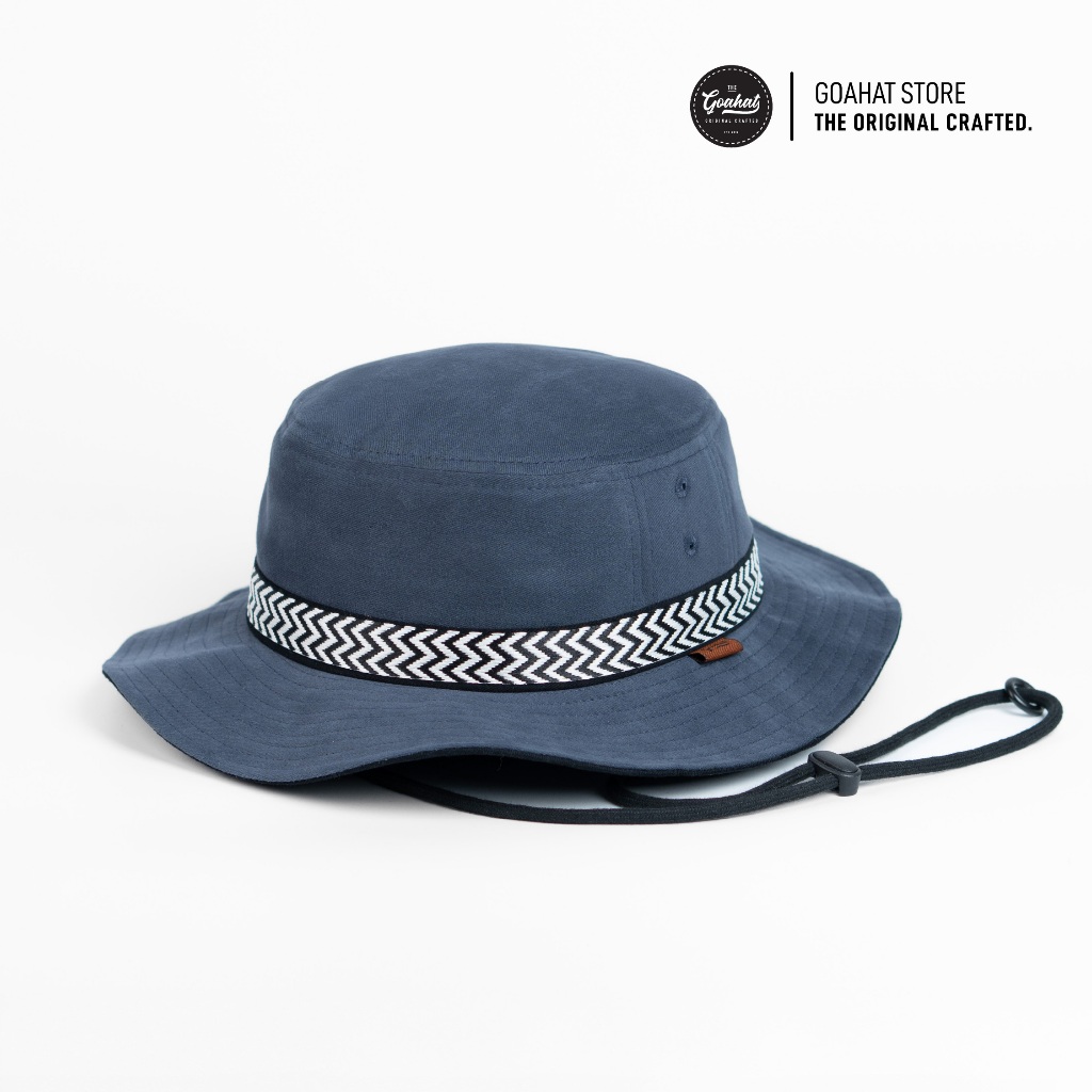 G116 Magic Blue หมวกเดินป่า หมวกทหาร งาน Handmade ผ้า Cotton ฟอก สวย ใส่สบาย ระบายอากาศได้ดี
