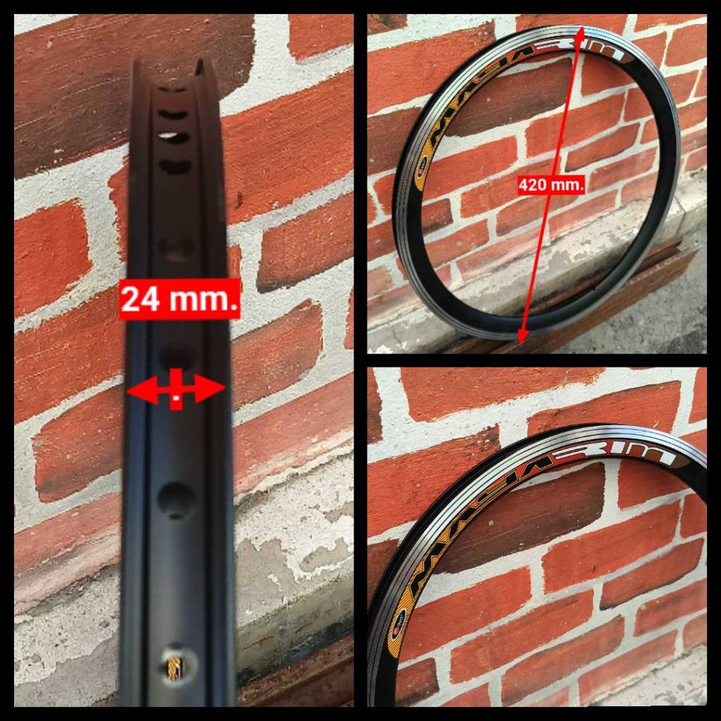 ขอบล้อเปล่า จักรยาน 20 นิ้ว 36รู MAYA ไต้หวัน ขอบ 406 อลูมิเนียม 2 ชั้นหนา มีขอบรองรับริมเบรค