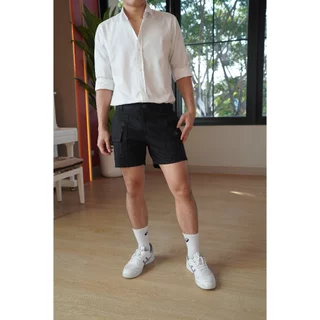 กางเกงขาสั้น 6 กระเป๋าผลิตจากคัตตอน100Cotton shorts เป็นแนวสตรีทสไตล์วินเทจ