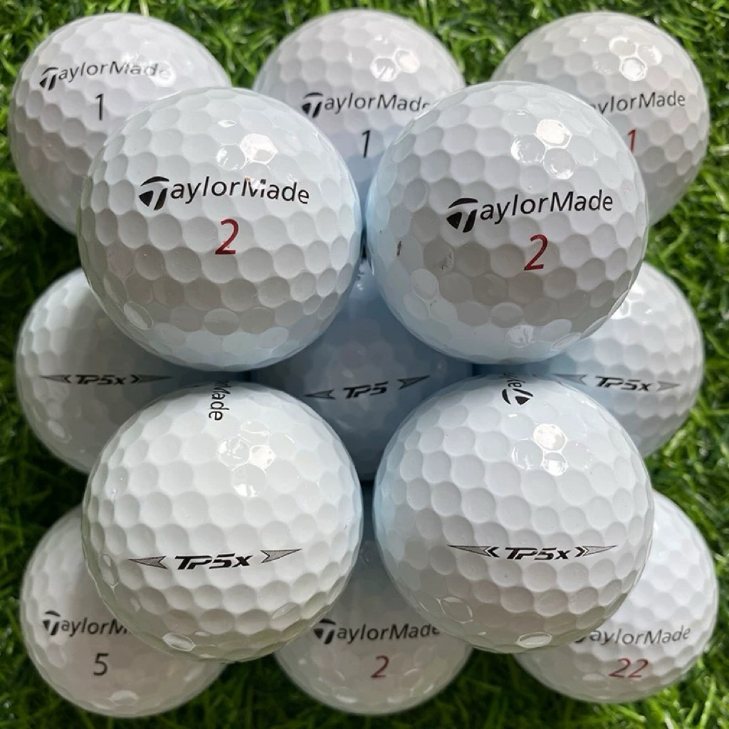 ลูกกอล์ฟมือสอง TaylorMade TP5 / TP5x 5 ชั้น 12 ลูก สภาพ 90-100% ขาวสวย ตีไกล ส่งไวจากเชียงใหม่