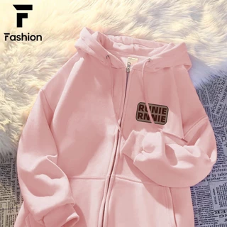 แจ็กเก็ตสเวตเตอร์ฮู้ดคู่ zip unisex ใส่สบาย เนื้อผ้านุ่ม หลวมพอดีตัว สไตล์เกาหลี เหมาะสำหรับผู้หญิง ผู้ชาย