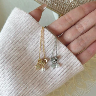 Socrush.bkk | PEARL BLINK signature necklace | SN-081 | สร้อยคอดาว จี้ดาว จี้มุก สร้อยดาว